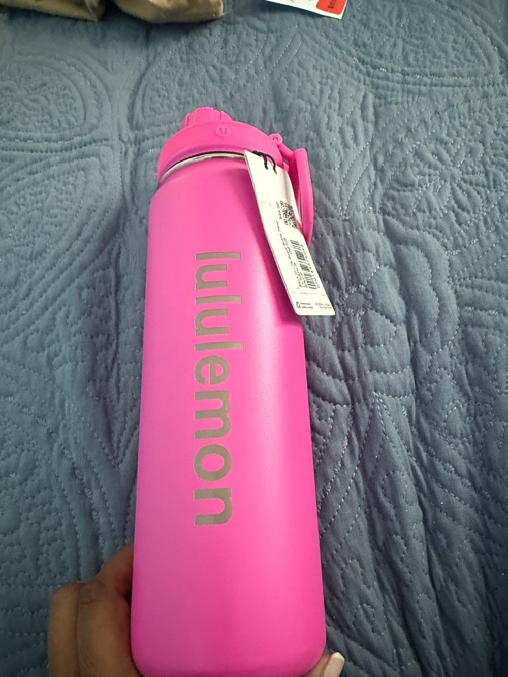 lululemon athletica Bright Pink Insulated Bottle with Reflective Logo